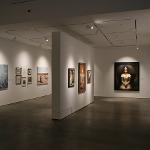 Artwork hanging on gallery walls