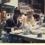 Eddie Owens Martin and a friend at a downtown market