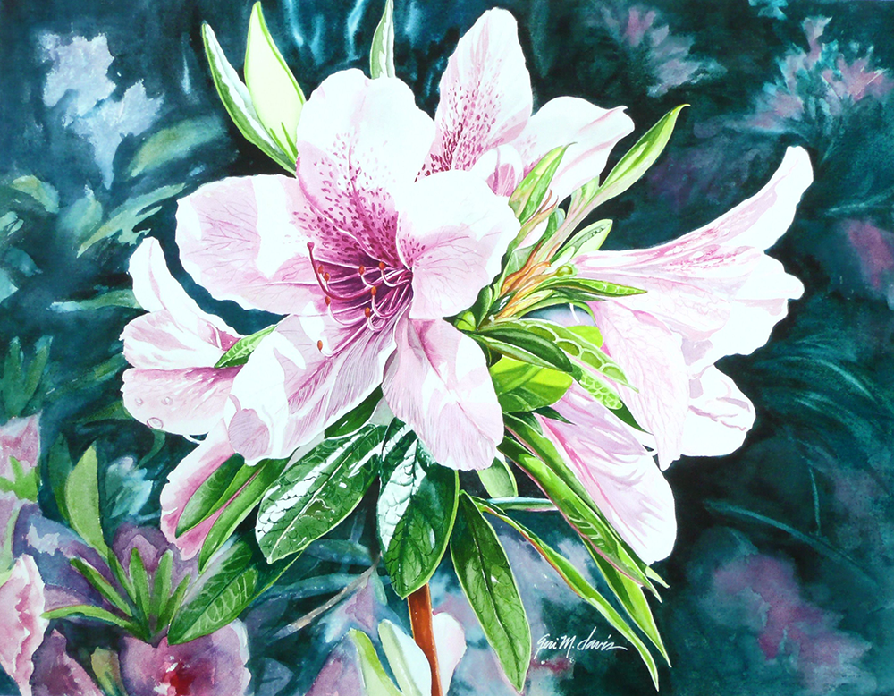 a painting of flowers
