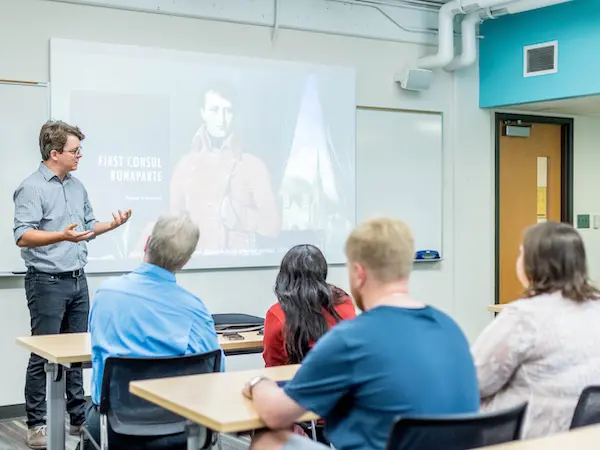 Dr. Banks teaching a class