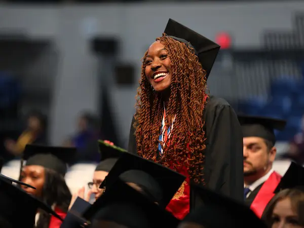 Students at graduation