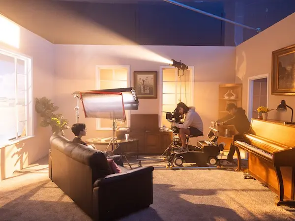 a film set in production