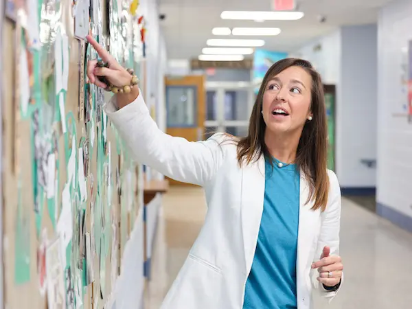 A teacher giving instruction