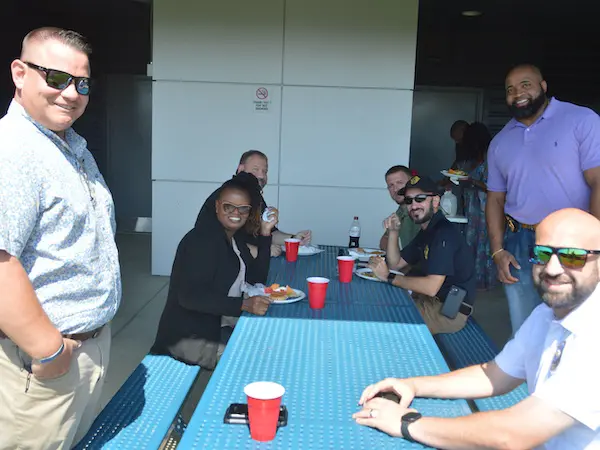 several students at a class event