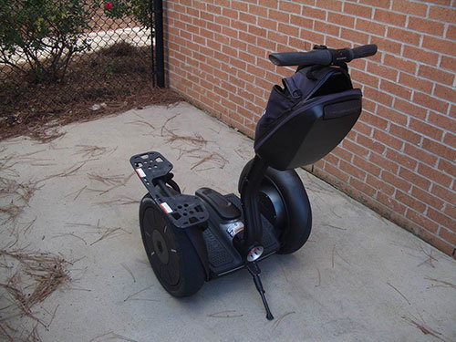 a parked segway scooter