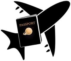 a photo of a passport over an outline of a plane