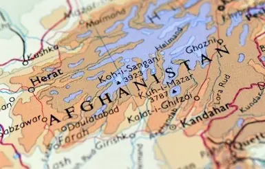 A map of Afghanistan