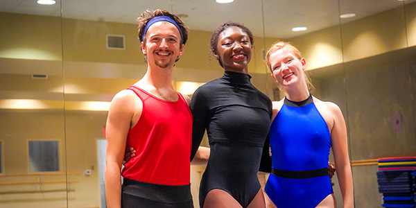 Sydnee Coggins with two other students