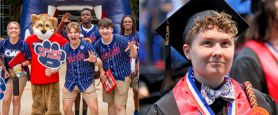 student around campus at CSU