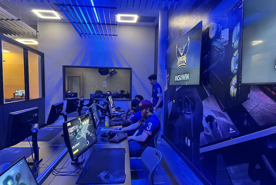 Students in gaming room