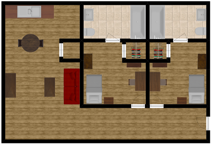 Oglethorpe 2-bedroom floor plan