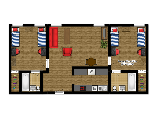 Rankin - Two bedroom floor plan