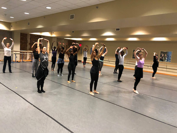 dance class practicing