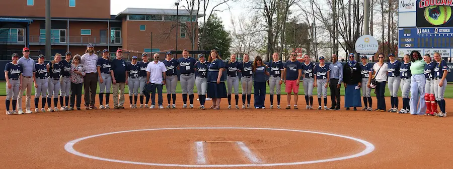 Faculty with CSU Softball Team