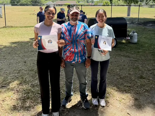 Jordan Mills, Dr. Fady Mansour and Nhi Do celebrating Student Employee Week