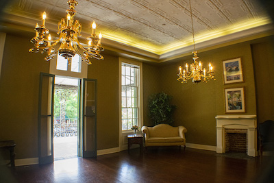 chandeliers, hardwood floors, high ceiling